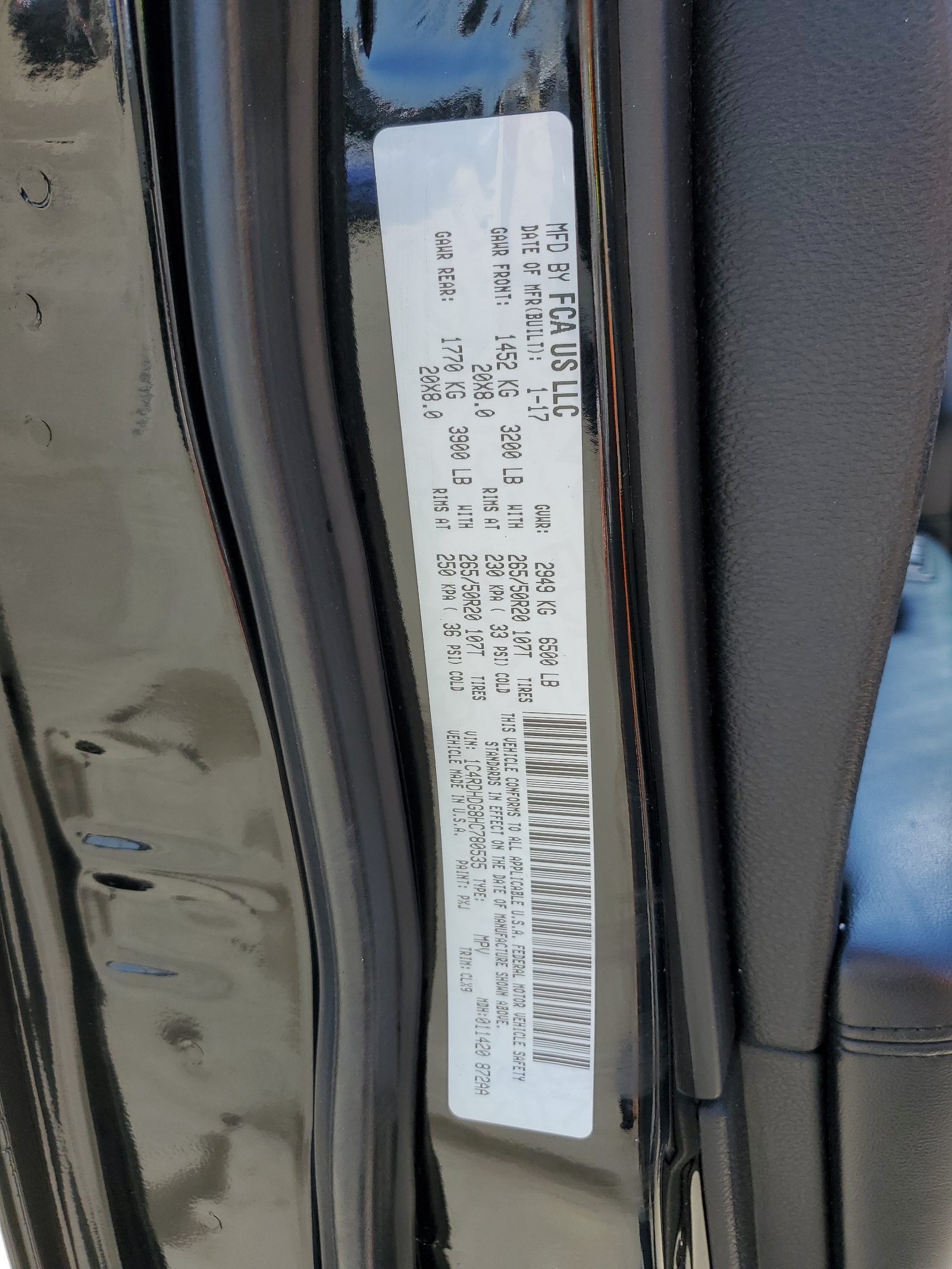 1C4RDHDG8HC780535 2017 Dodge Durango Gt