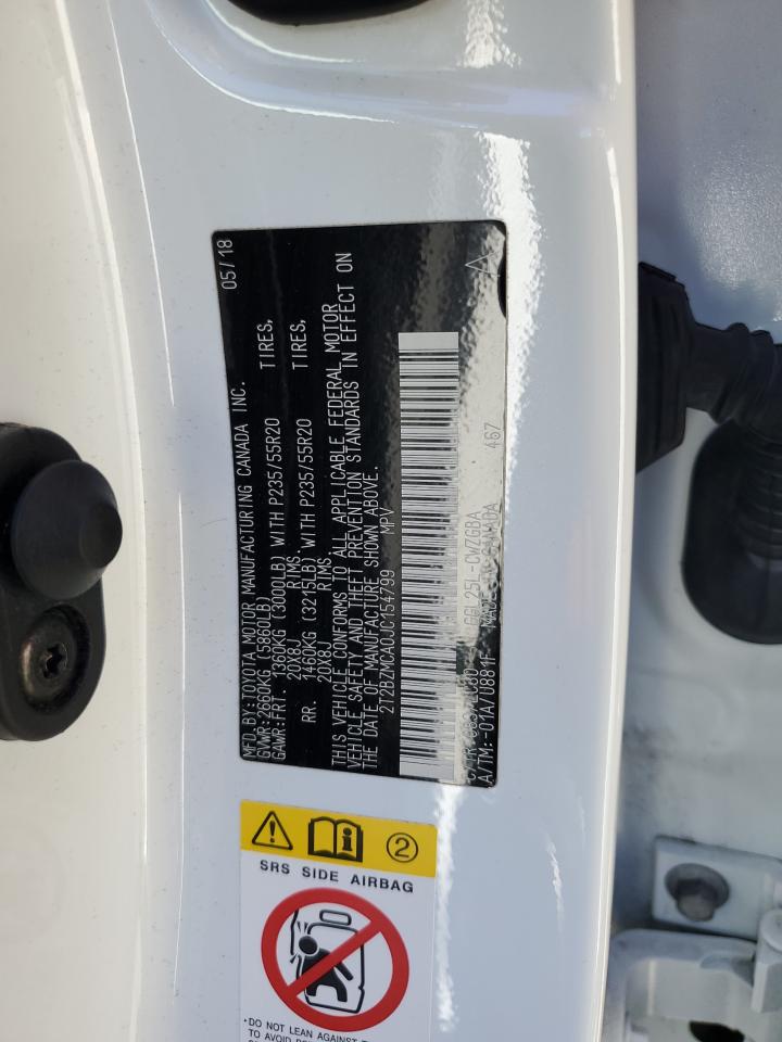 2018 Lexus Rx 350 Base VIN: 2T2BZMCA0JC154799 Lot: 64264834