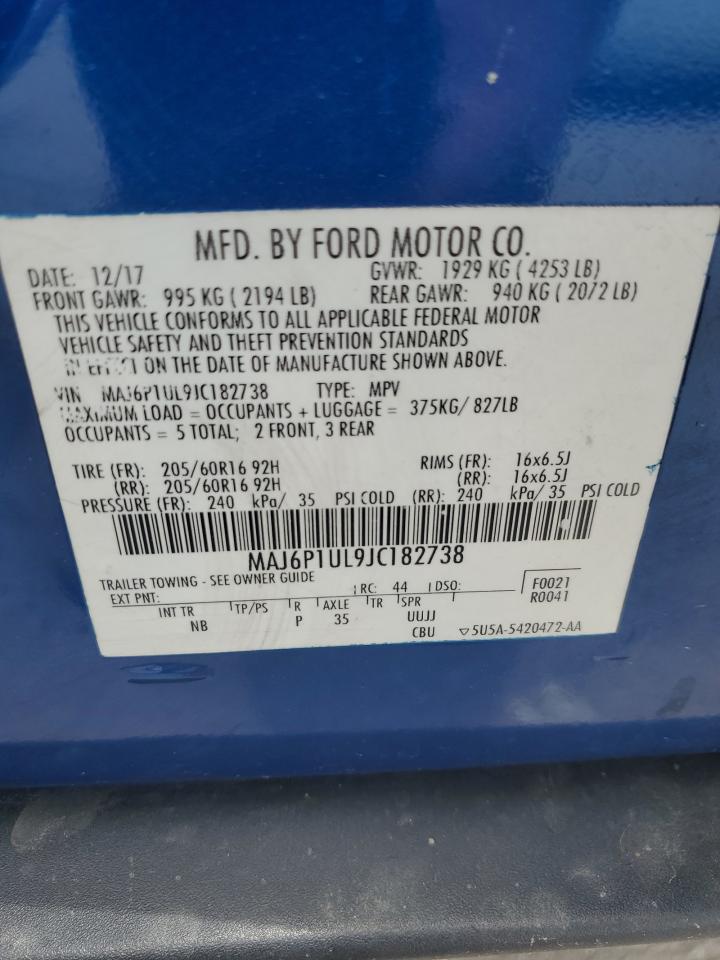 MAJ6P1UL9JC182738 2018 Ford Ecosport Se