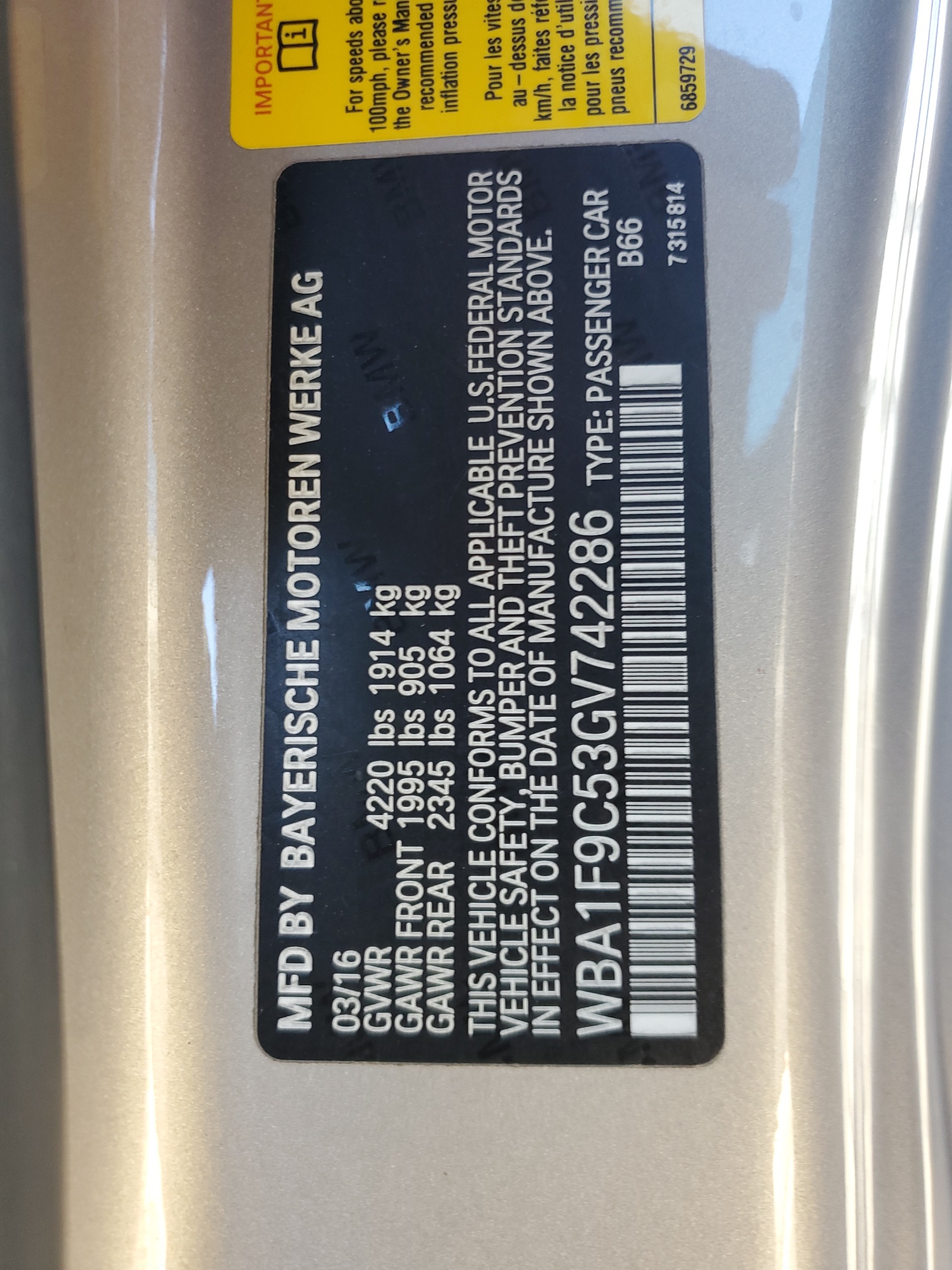 WBA1F9C53GV742286 2016 BMW 228 I Sulev