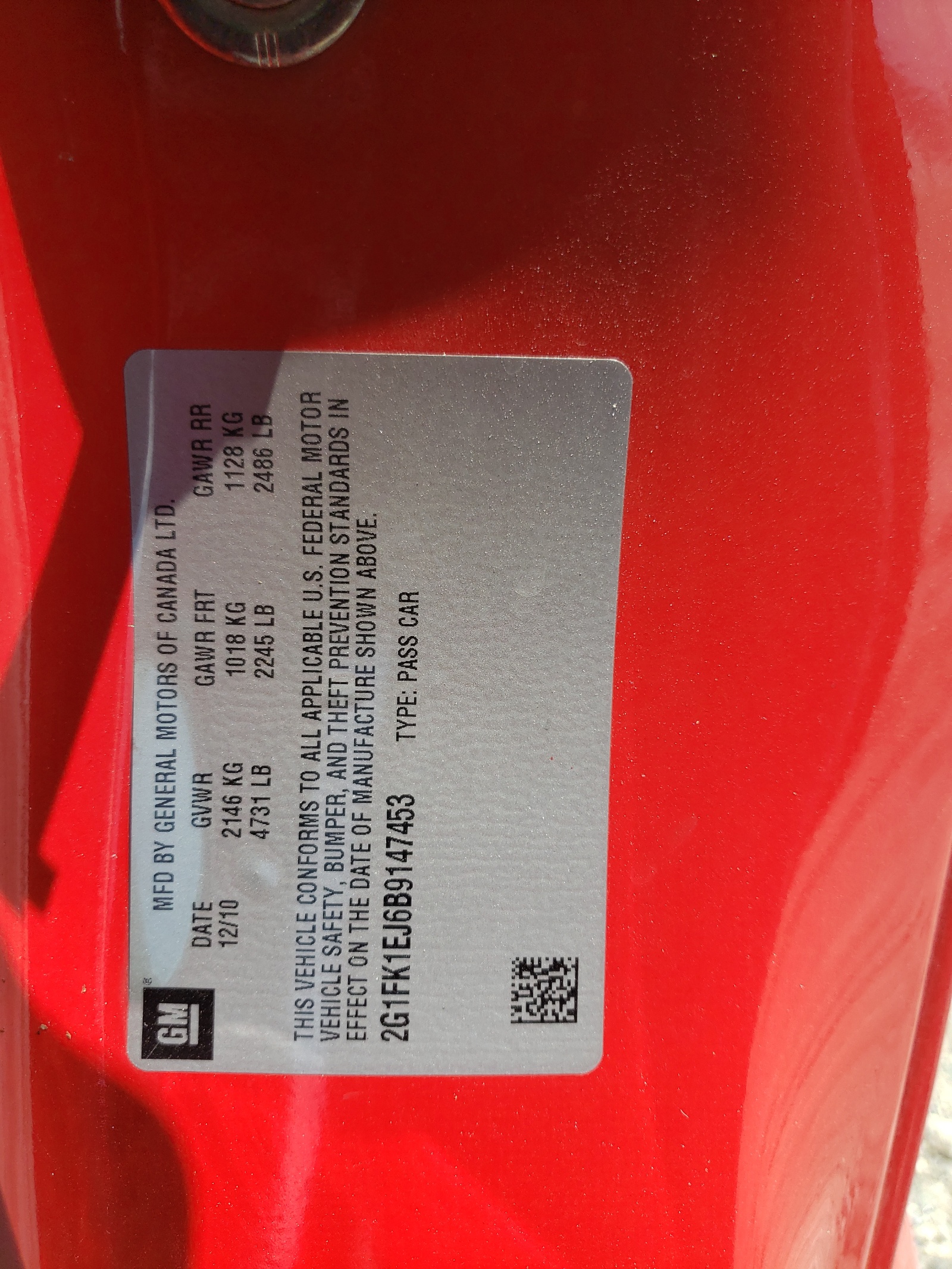 2G1FK1EJ6B9147453 2011 Chevrolet Camaro 2Ss