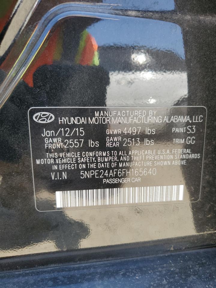 2015 Hyundai Sonata Se VIN: 5NPE24AF6FH165640 Lot: 62455544