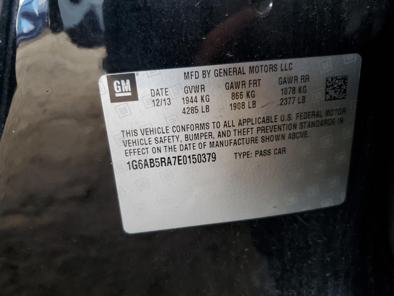 2014 Cadillac Ats Luxury VIN: 1G6AB5RA7E0150379 Lot: 62804794