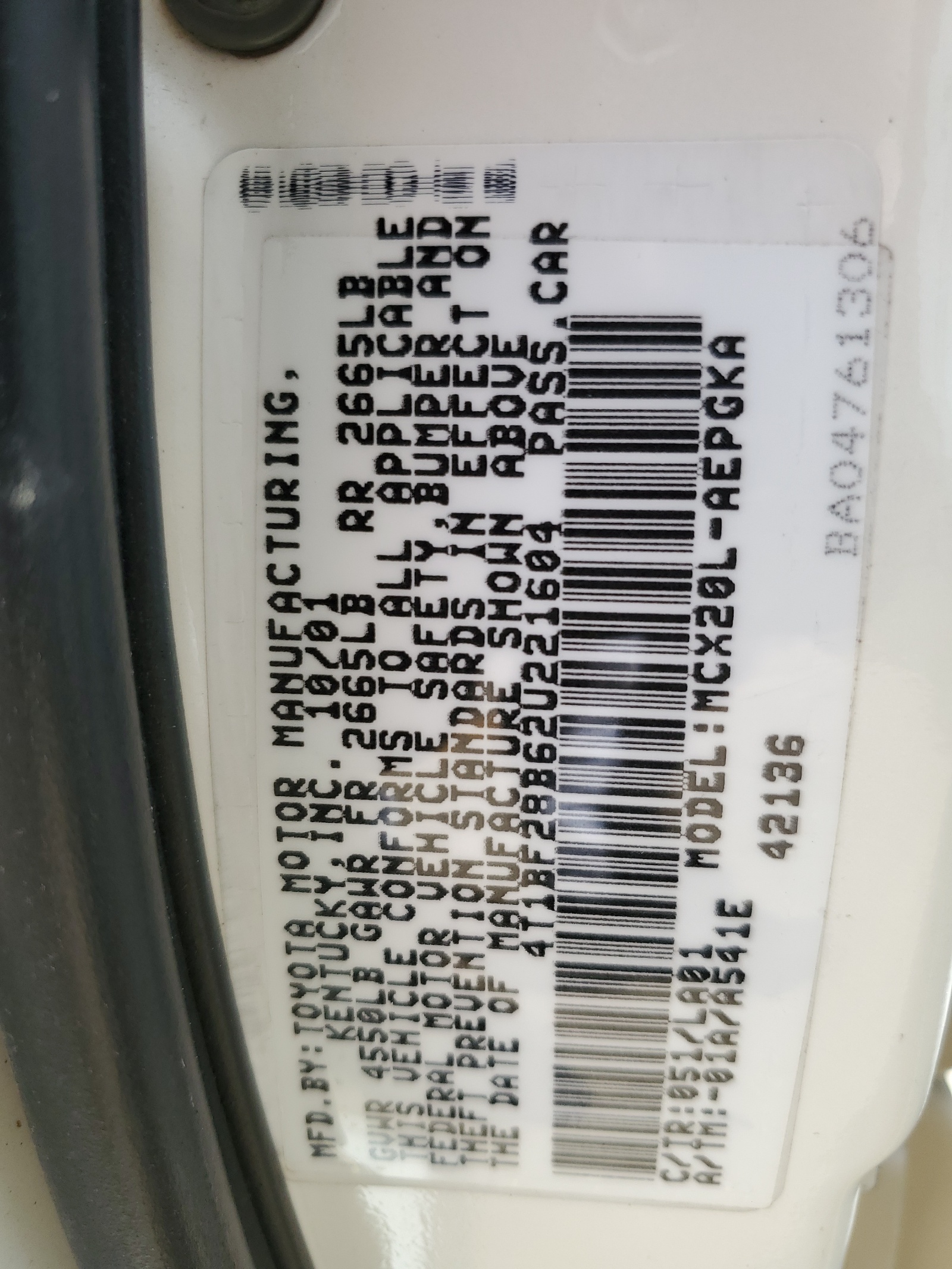 4T1BF28B62U221604 2002 Toyota Avalon Xl