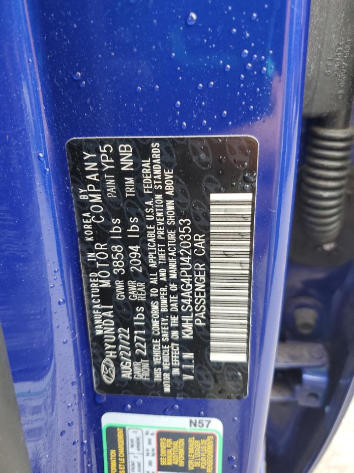 2023 Hyundai Elantra Sel VIN: KMHLS4AG4PU420353 Lot: 65110834