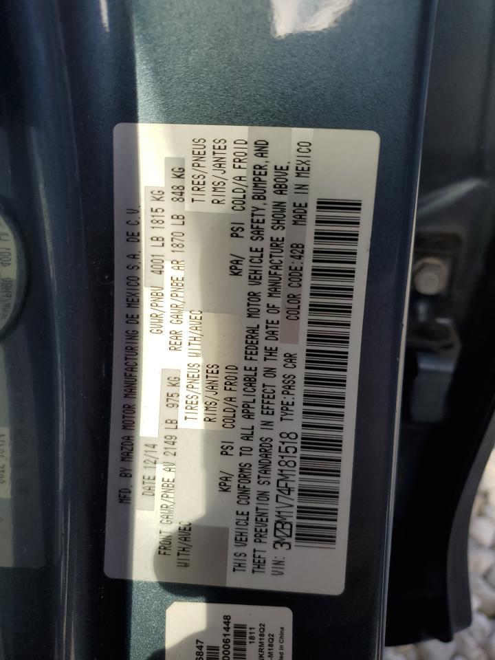 2015 Mazda 3 Touring VIN: 3MZBM1V74FM181518 Lot: 61156334