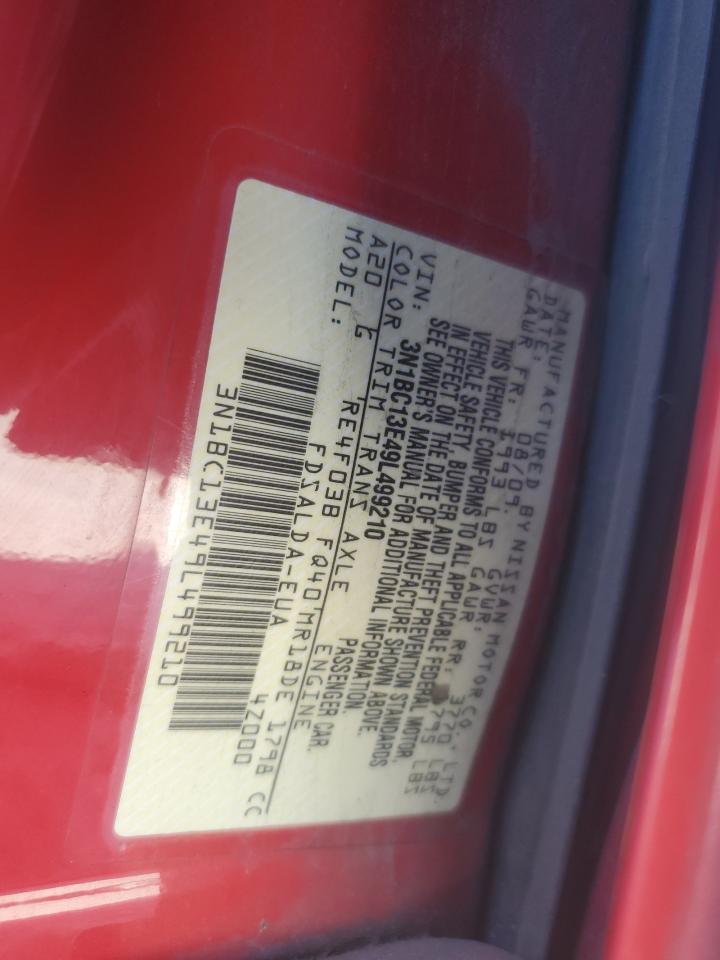 2009 Nissan Versa S VIN: 3N1BC13E49L499210 Lot: 61797714