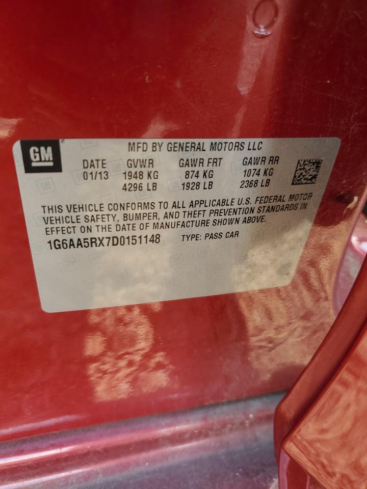 2013 Cadillac Ats VIN: 1G6AA5RX7D0151148 Lot: 65157814