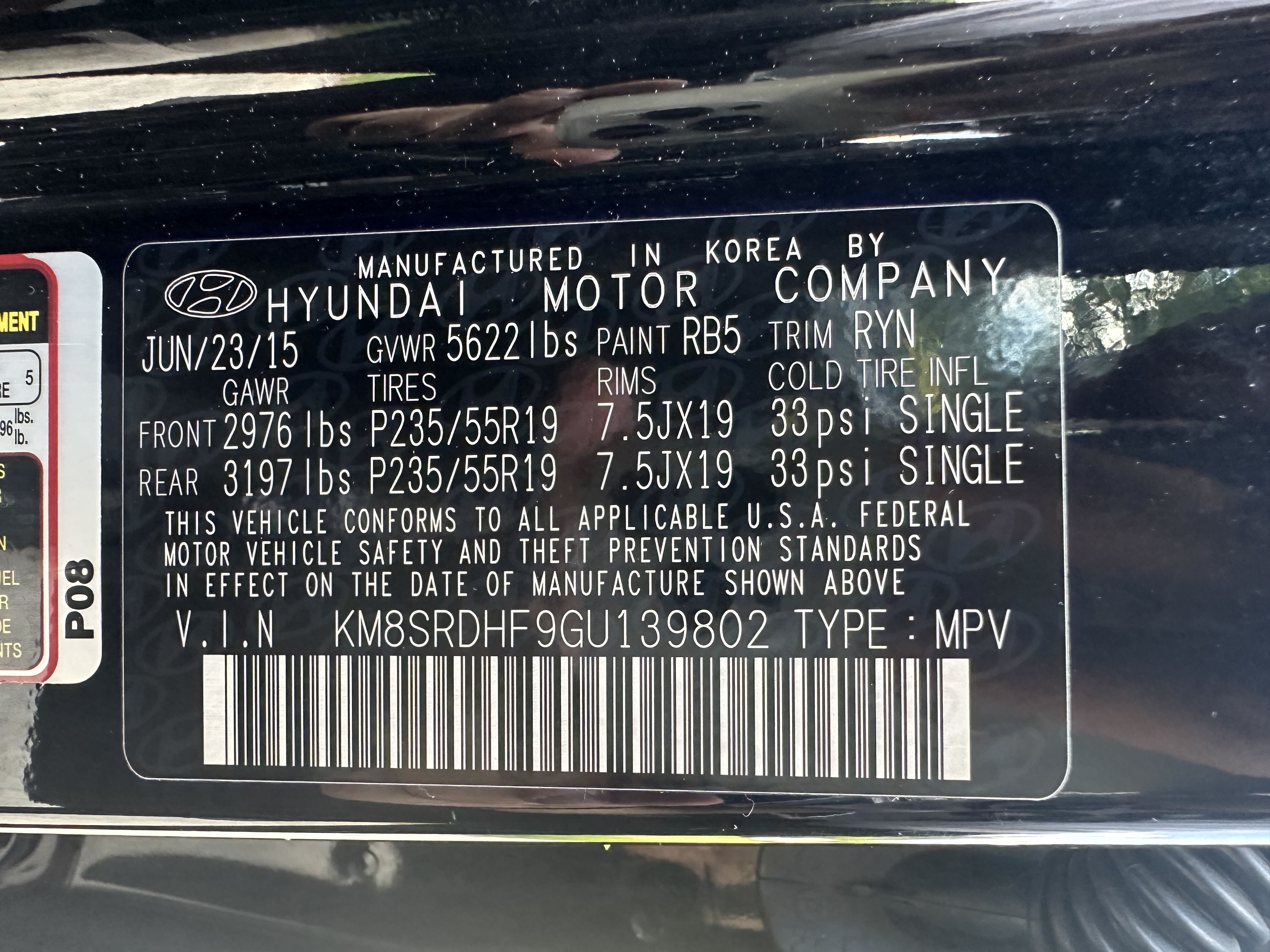 2016 Hyundai Santa Fe Se Ultimate vin: KM8SRDHF9GU139802