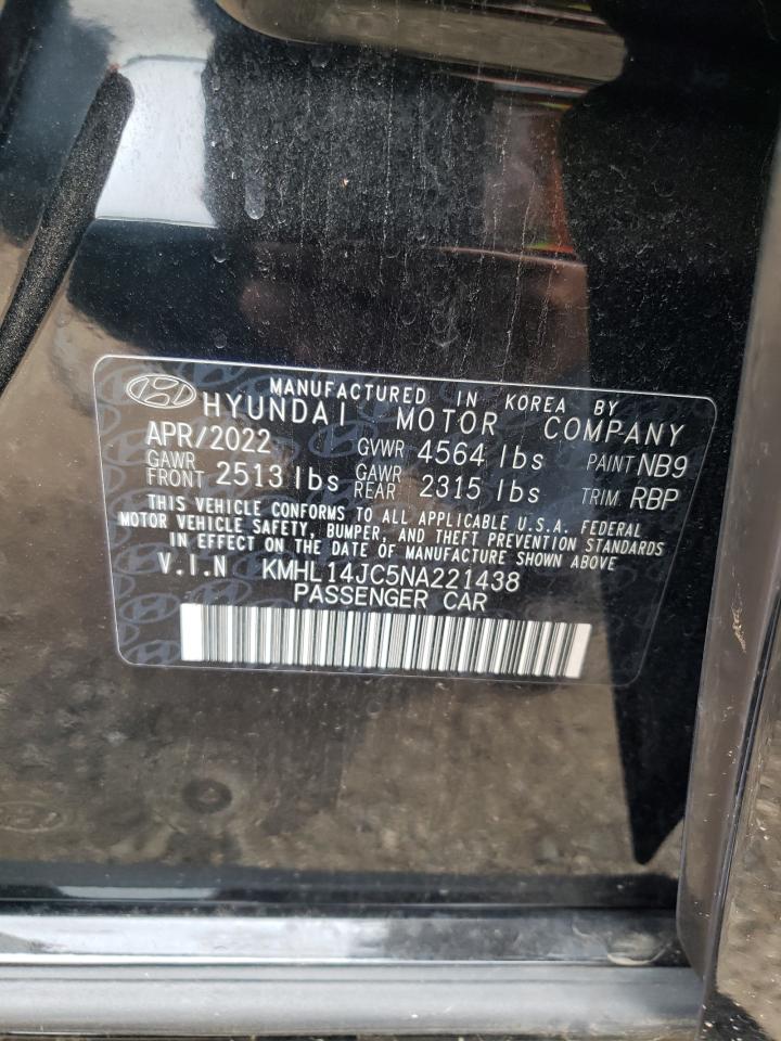 2022 Hyundai Sonata N Line VIN: KMHL14JC5NA221438 Lot: 61924064