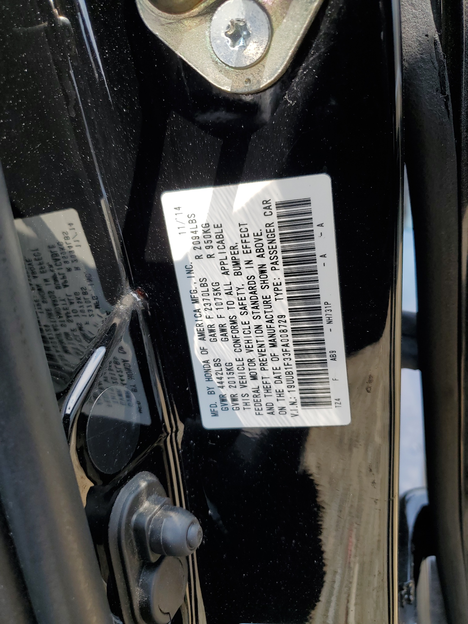 19UUB1F33FA008729 2015 Acura Tlx