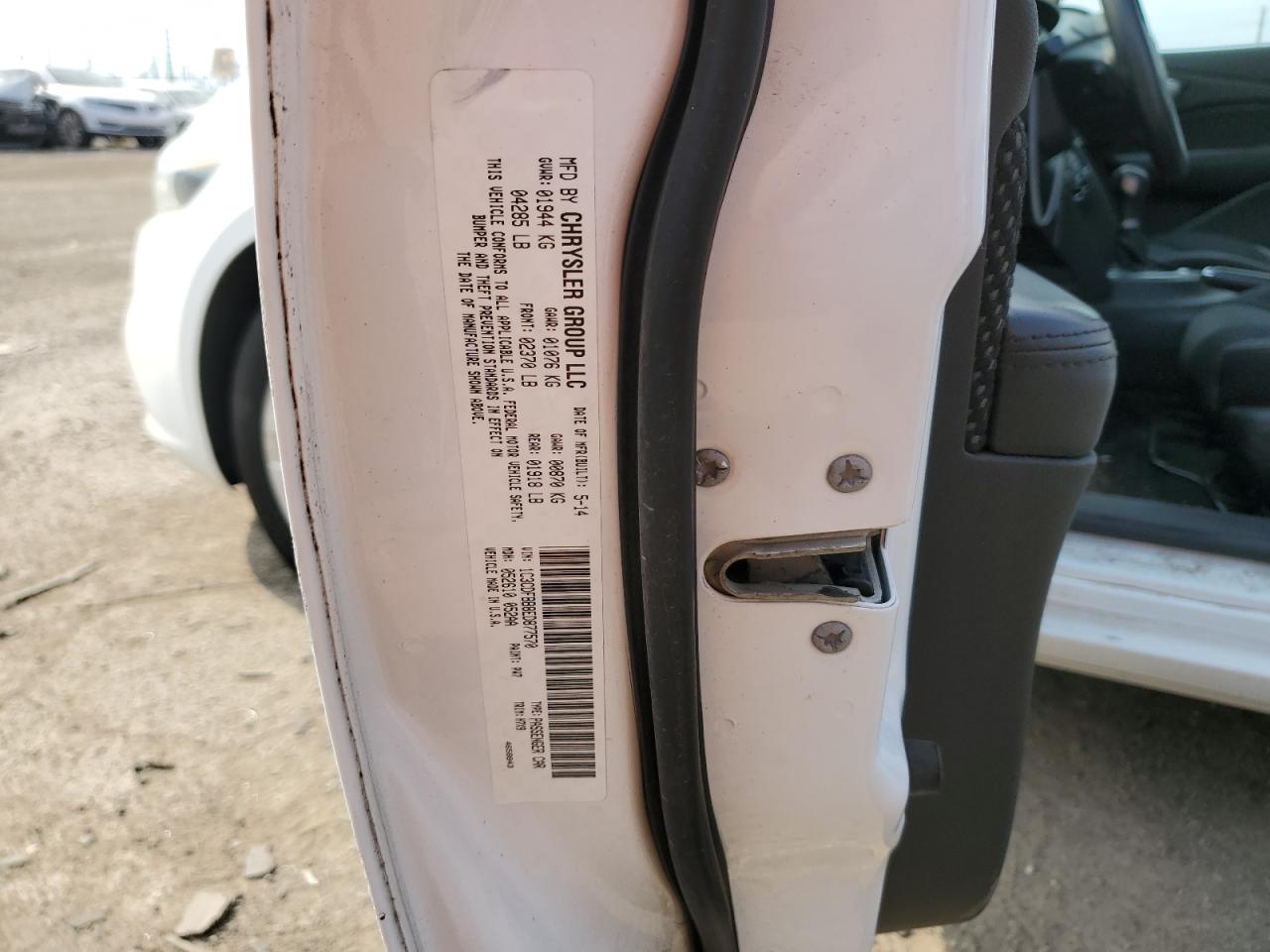 2014 Dodge Dart Sxt VIN: 1C3CDFBB8ED877570 Lot: 63887674