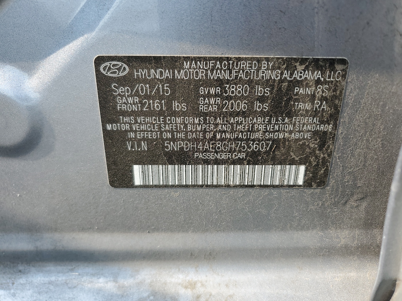 5NPDH4AE8GH753607 2016 Hyundai Elantra Se