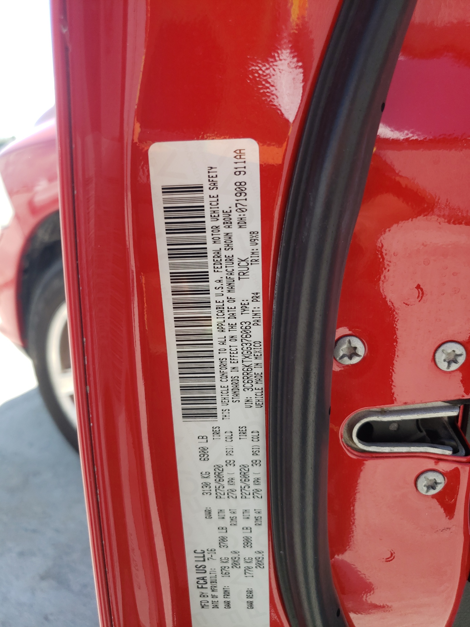 3C6RR6KTXGG376063 2016 Ram 1500 St