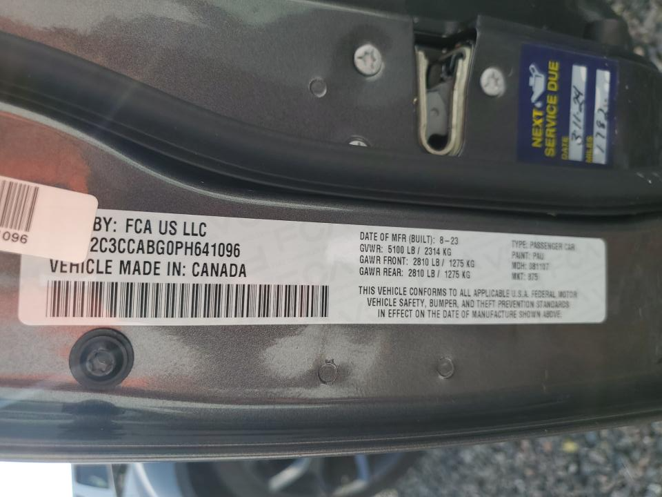 2C3CCABG0PH641096 2023 Chrysler 300 S