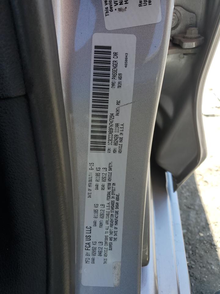 2015 Chrysler 200 Limited VIN: 1C3CCCAB9FN747294 Lot: 63434504