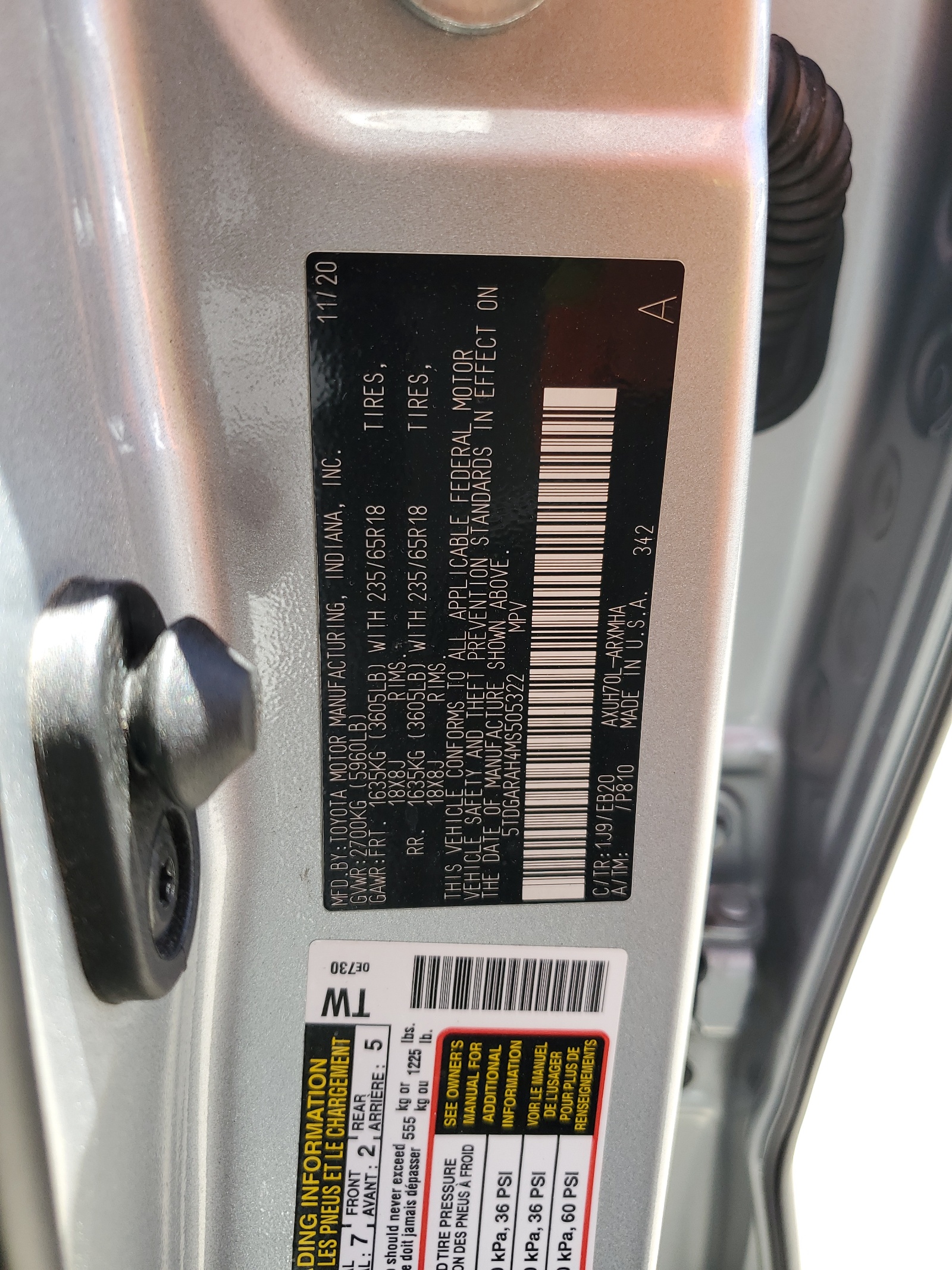 5TDGARAH4MS505322 2021 Toyota Highlander Hybrid Xle