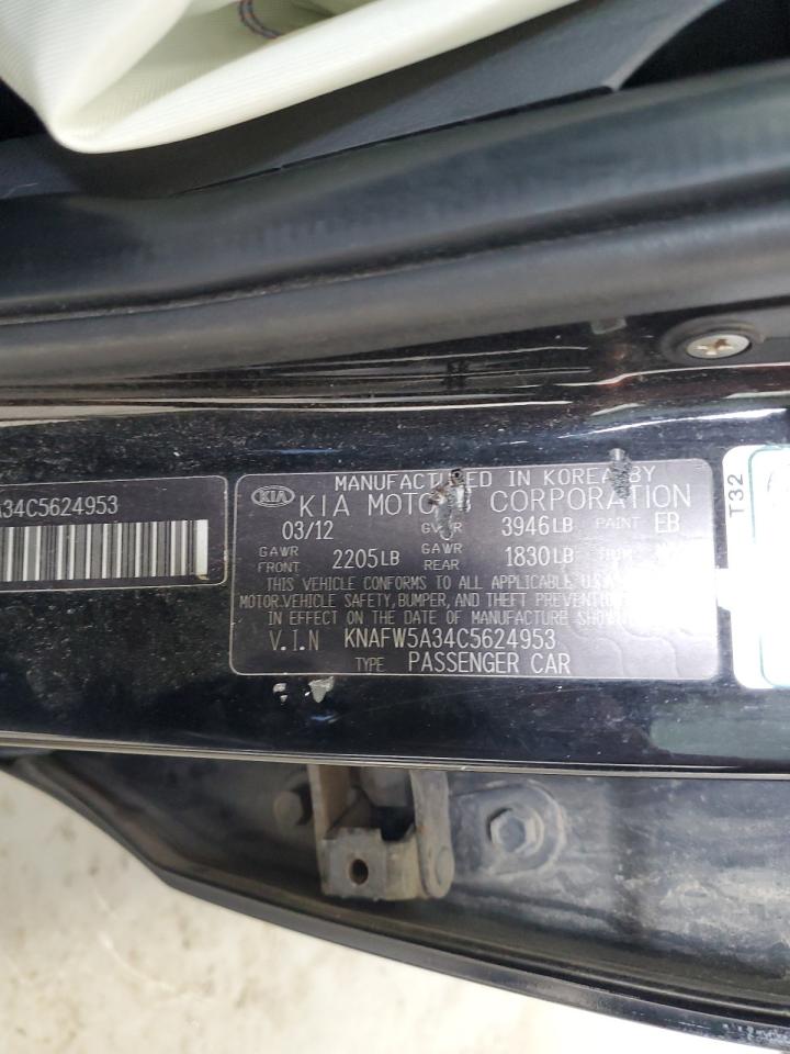 2012 Kia Forte Sx VIN: KNAFW5A34C5624953 Lot: 64682114