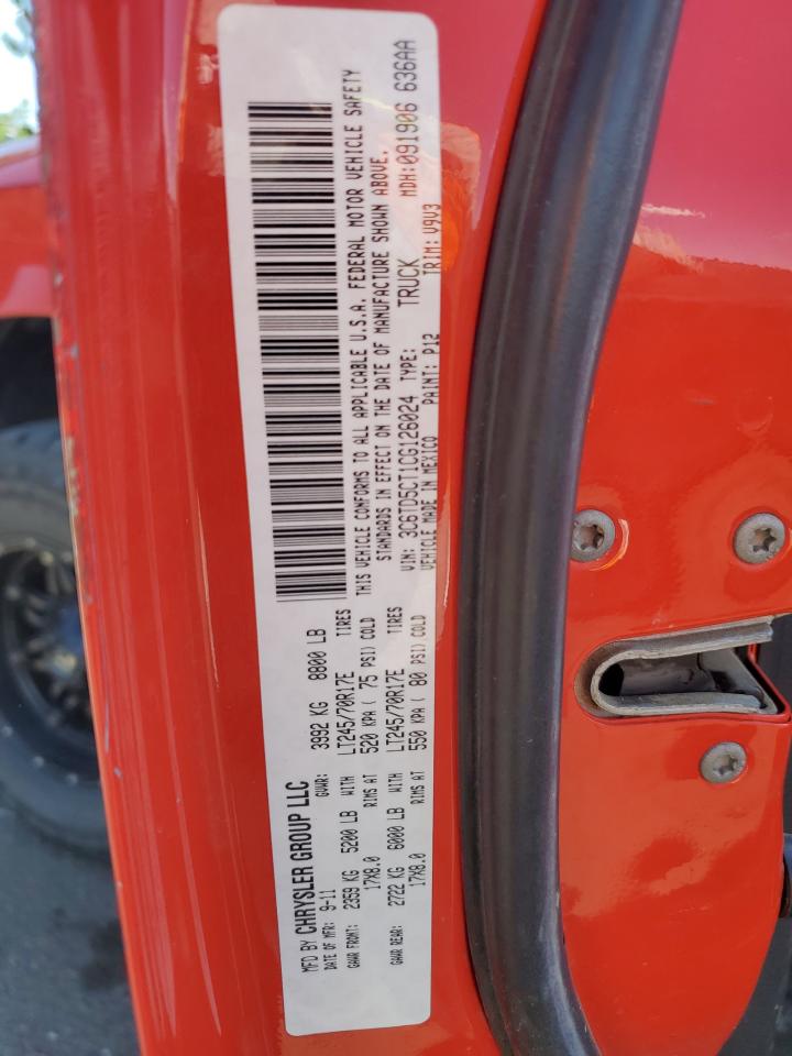 2012 Dodge Ram 2500 St VIN: 3C6TD5CT1CG126024 Lot: 61635584