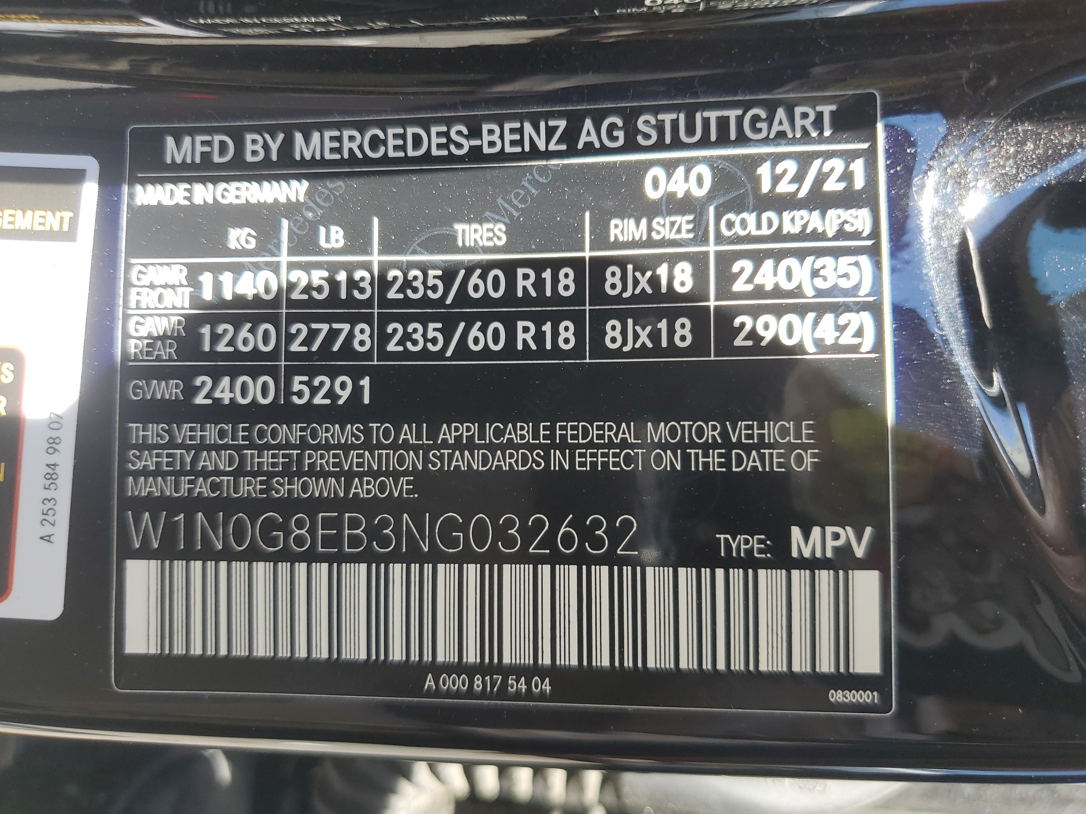 W1N0G8EB3NG032632 2022 Mercedes-Benz Glc 300 4Matic