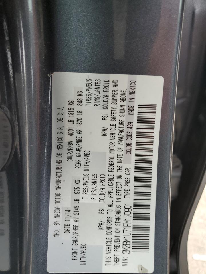 2015 Mazda 3 Sport VIN: 3MZBM1U71FM170901 Lot: 62330124