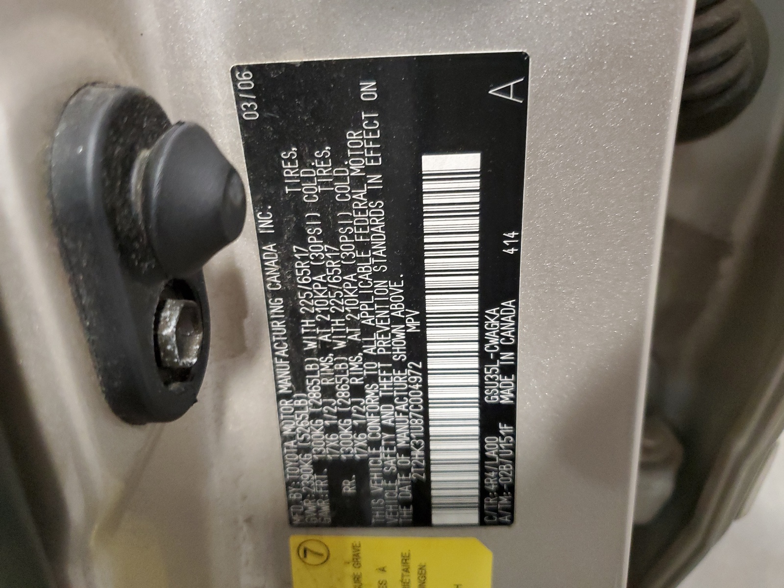 2T2HK31U87C004972 2007 Lexus Rx 350