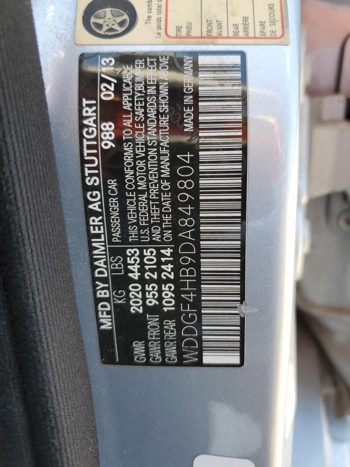 2013 Mercedes-Benz C 250 VIN: WDDGF4HB9DA849804 Lot: 62968374