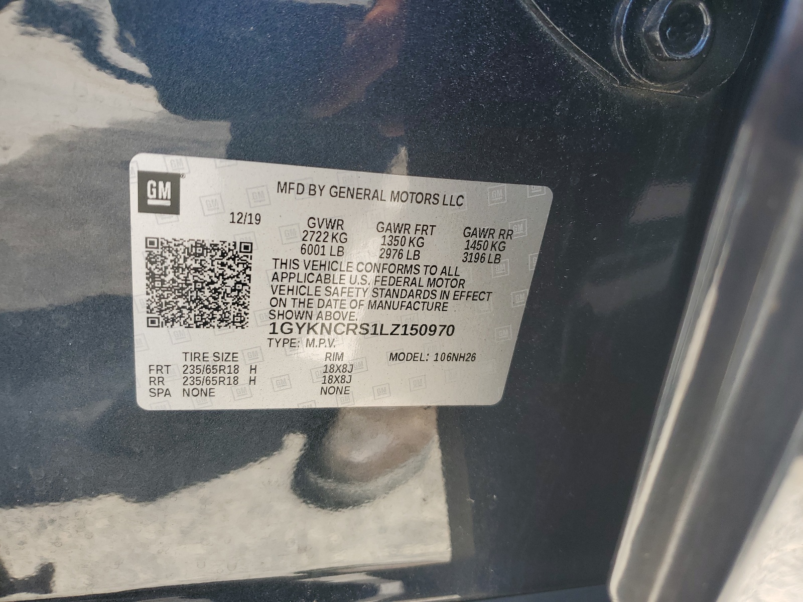 1GYKNCRS1LZ150970 2020 Cadillac Xt5 Premium Luxury