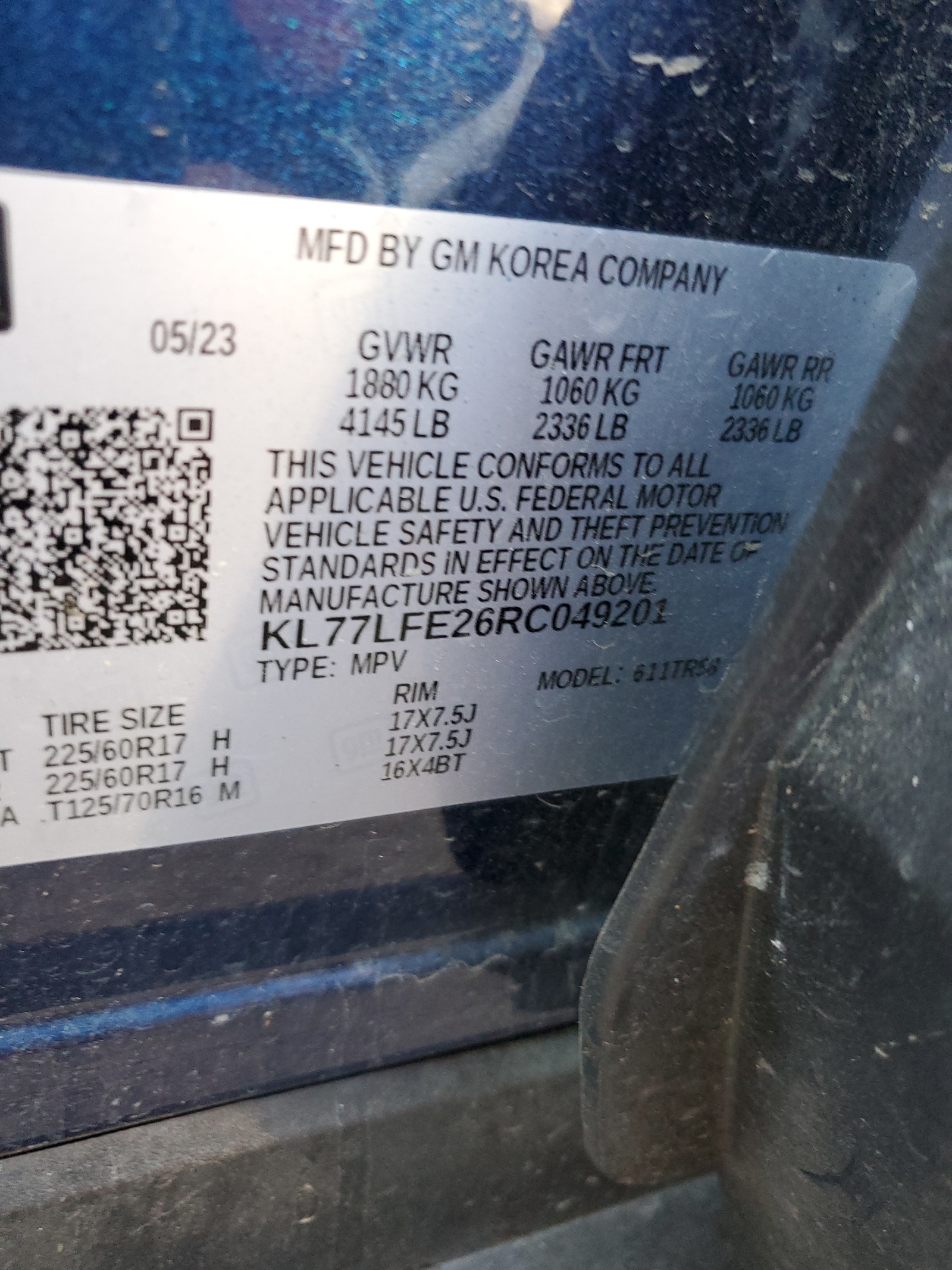 KL77LFE26RC049201 2024 Chevrolet Trax Ls