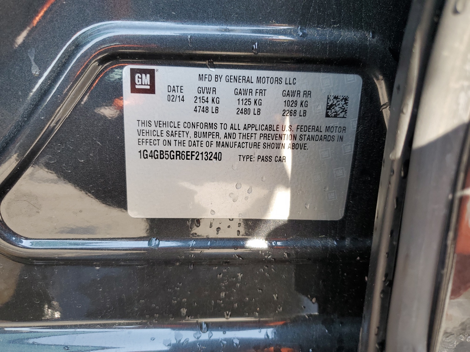 1G4GB5GR6EF213240 2014 Buick Lacrosse