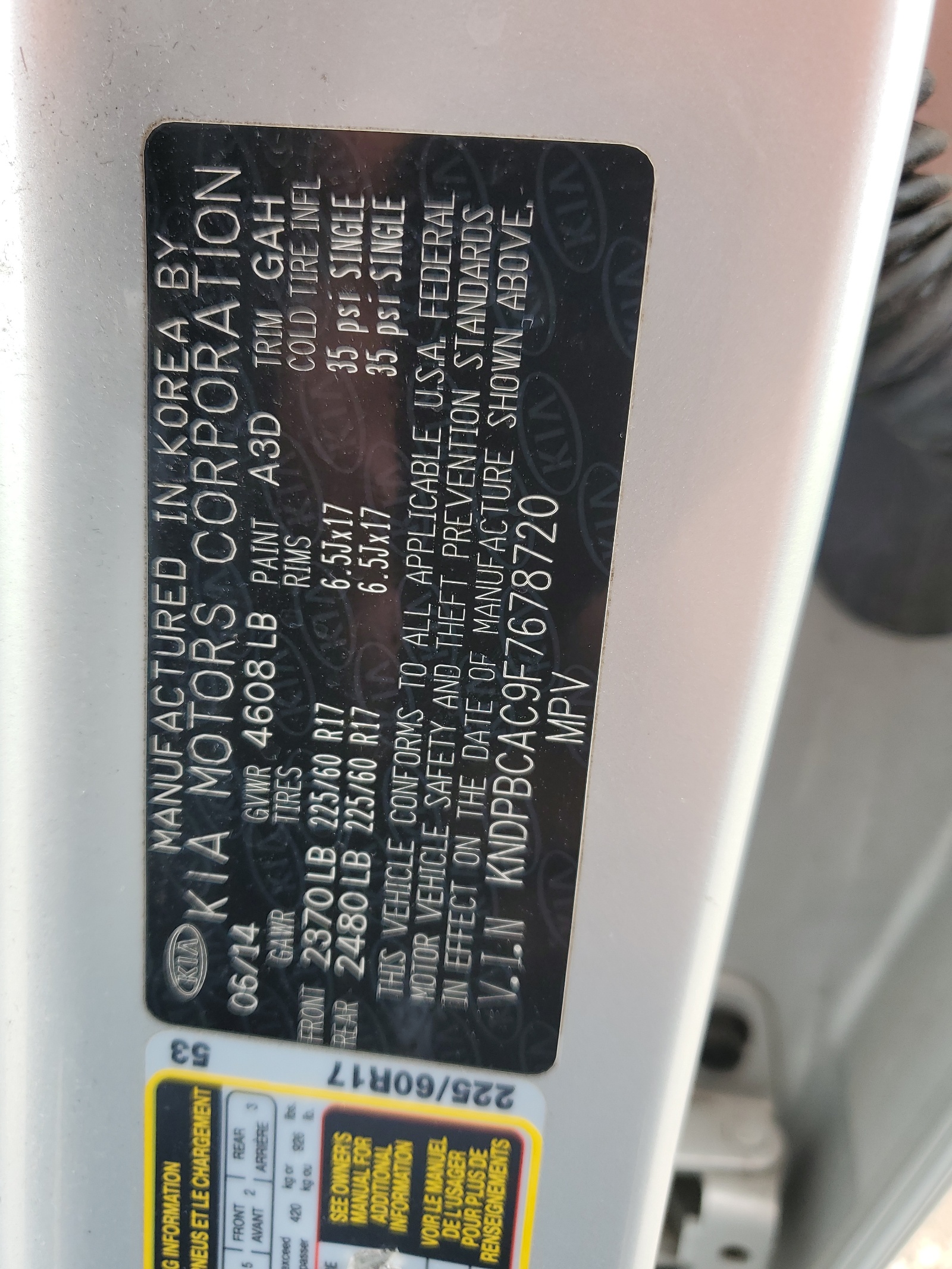 KNDPBCAC9F7678720 2015 Kia Sportage Lx