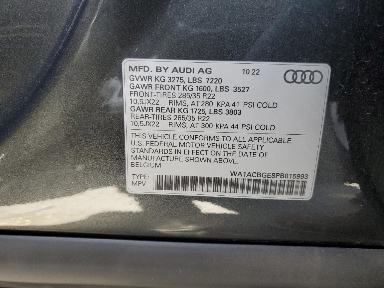 WA1ACBGE8PB015993 Audi E-Tron S P  14