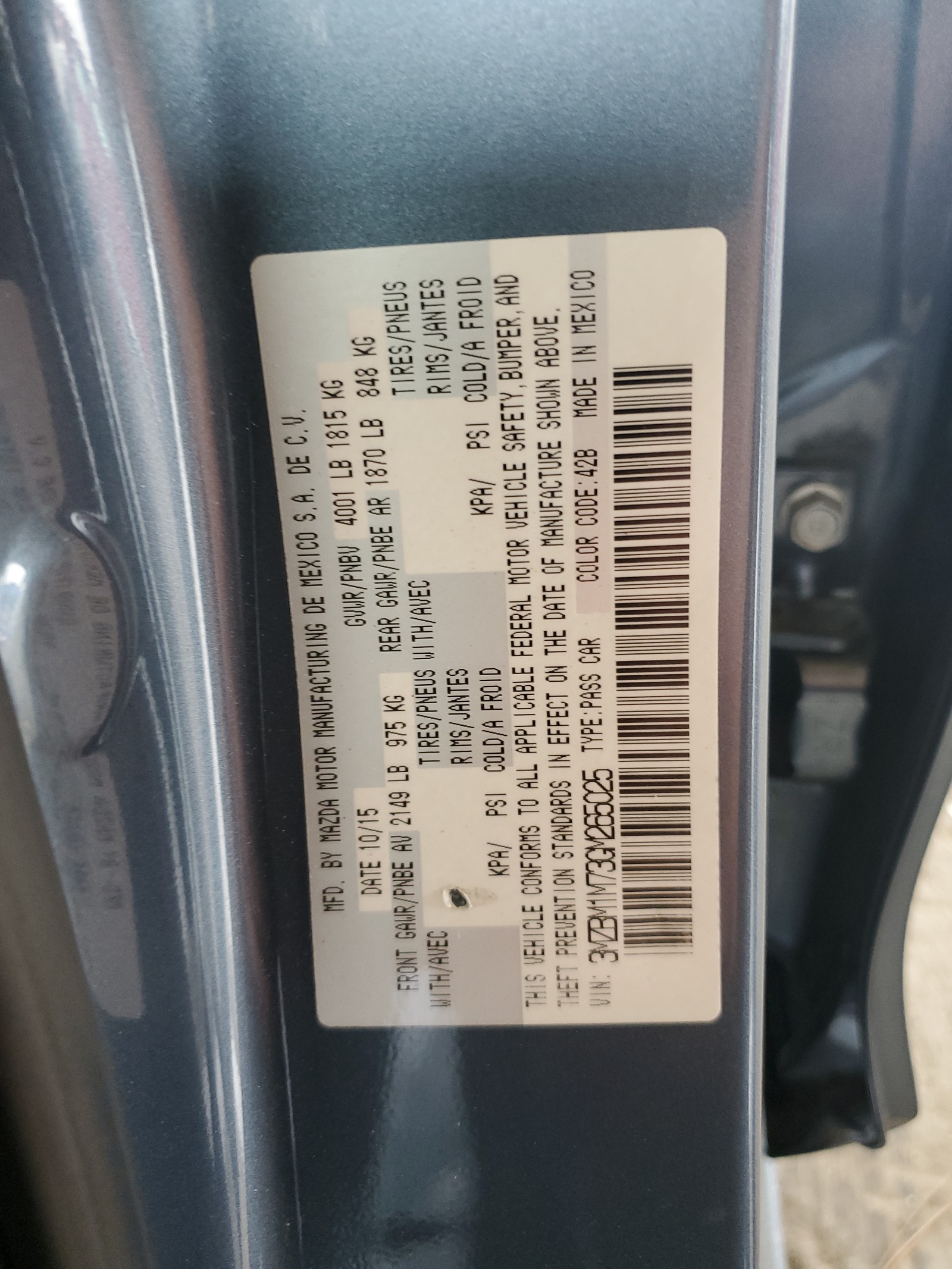 3MZBM1M73GM265025 2016 Mazda 3 Touring