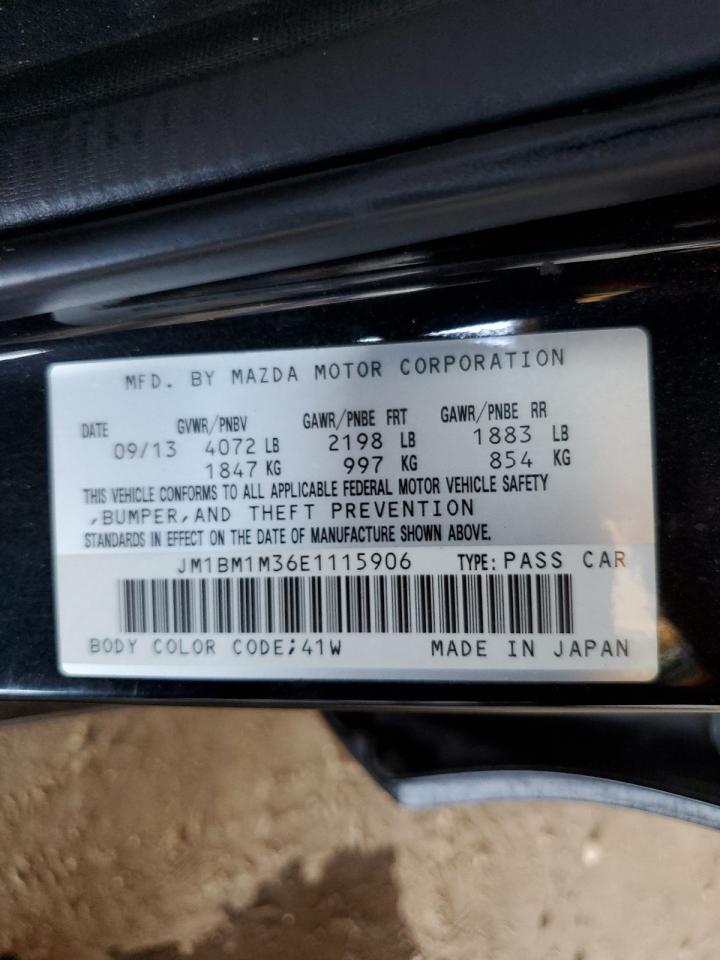 2014 Mazda 3 Grand Touring VIN: JM1BM1M36E1115906 Lot: 62462504