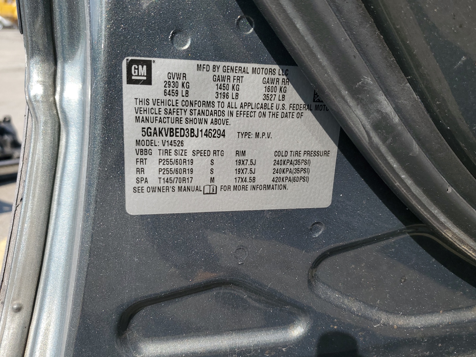 5GAKVBED3BJ146294 2011 Buick Enclave Cxl