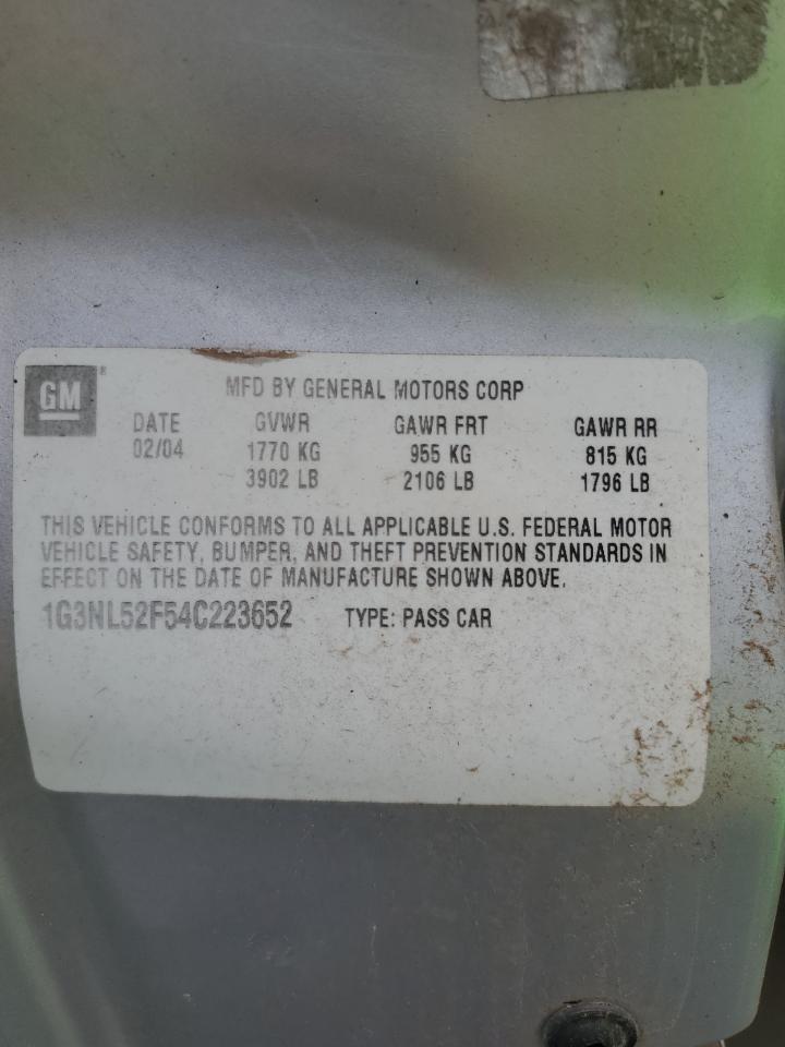 1G3NL52F54C223652 2004 Oldsmobile Alero Gl