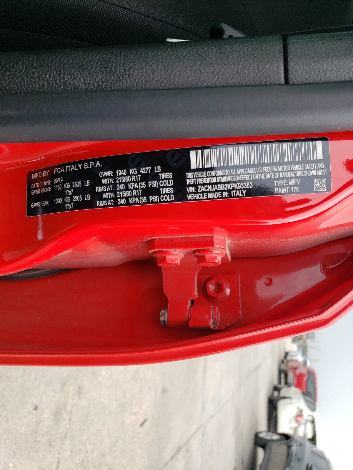 ZACNJABB2KPK93353 2019 Jeep Renegade Latitude