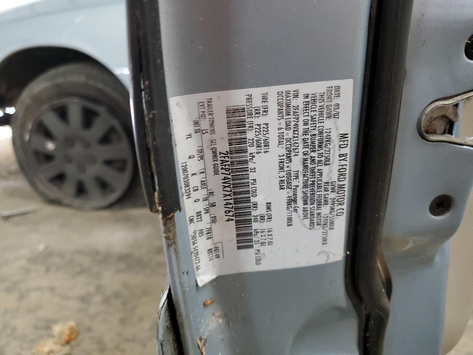 2FAFP74VX7X147674 2007 Ford Crown Victoria Lx