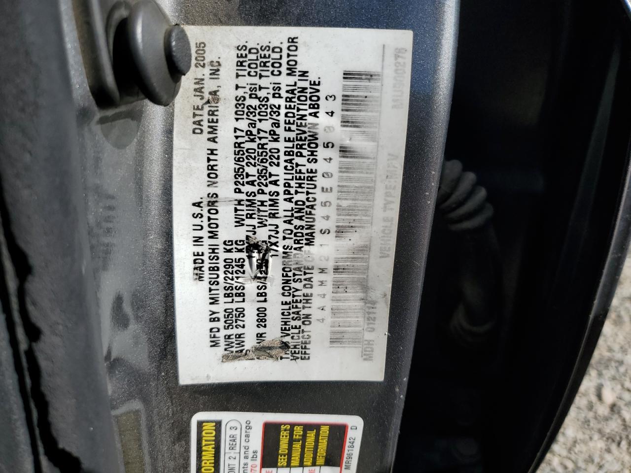 2005 Mitsubishi Endeavor Ls VIN: 4A4MM21S45E045043 Lot: 62329754