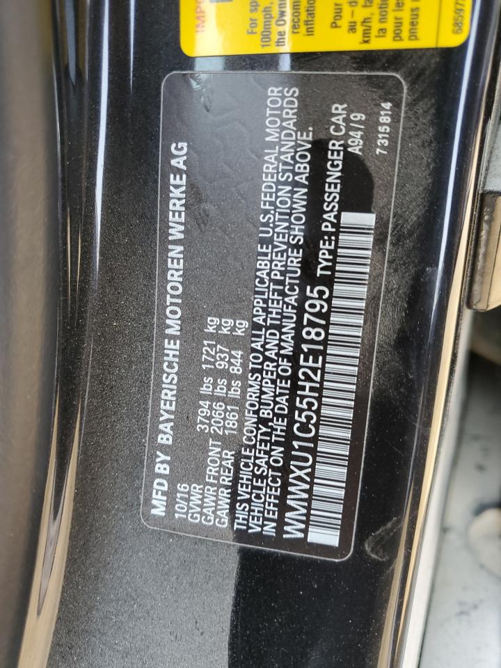 2017 Mini Cooper VIN: WMWXU1C55H2E18795 Lot: 65045434