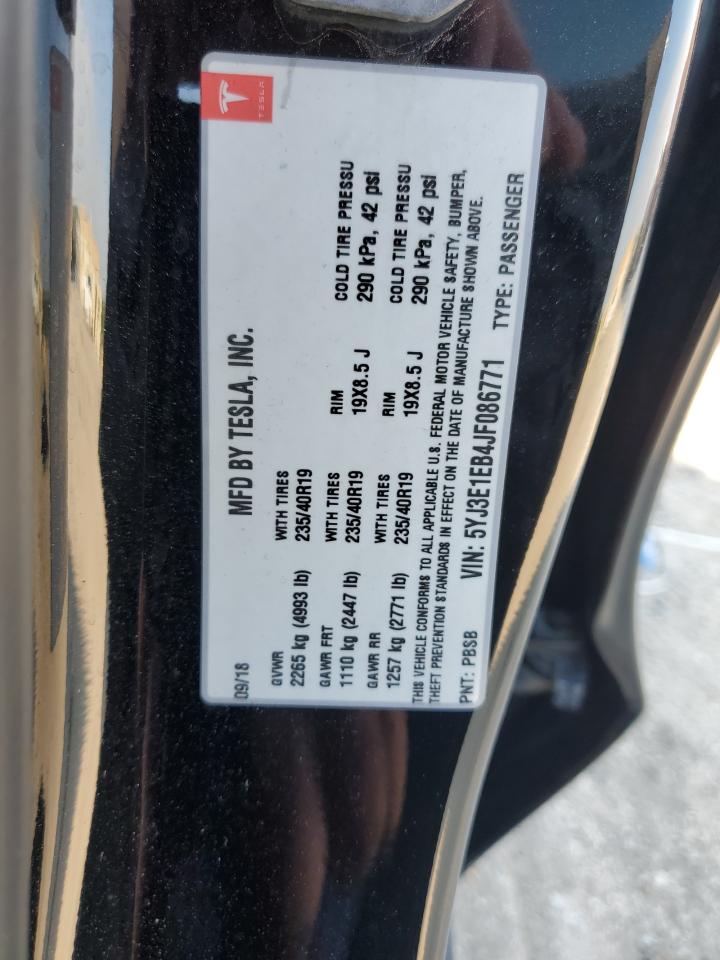 5YJ3E1EB4JF086771 2018 Tesla Model 3