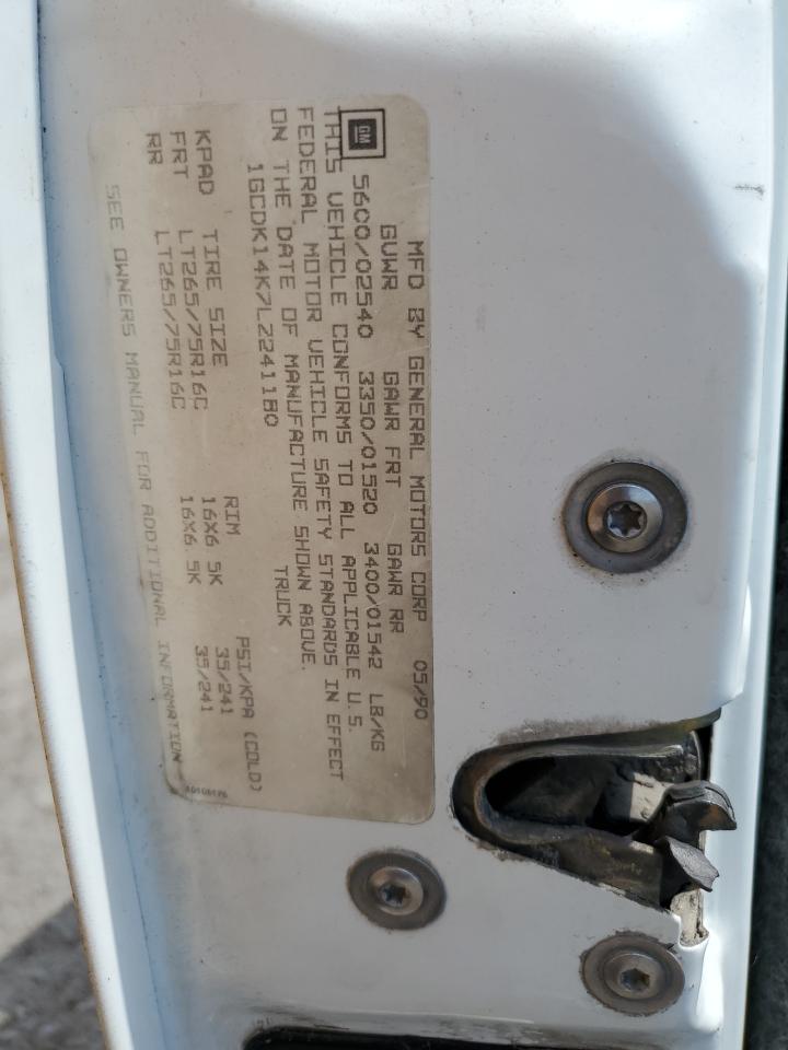 1990 Chevrolet Gmt-400 K1500 VIN: 1GCDK14K7LZ241180 Lot: 64502904