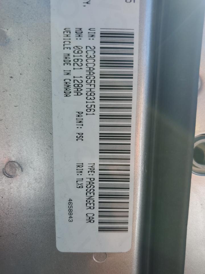 2015 Chrysler 300 Limited VIN: 2C3CCAAG5FH931561 Lot: 64017804