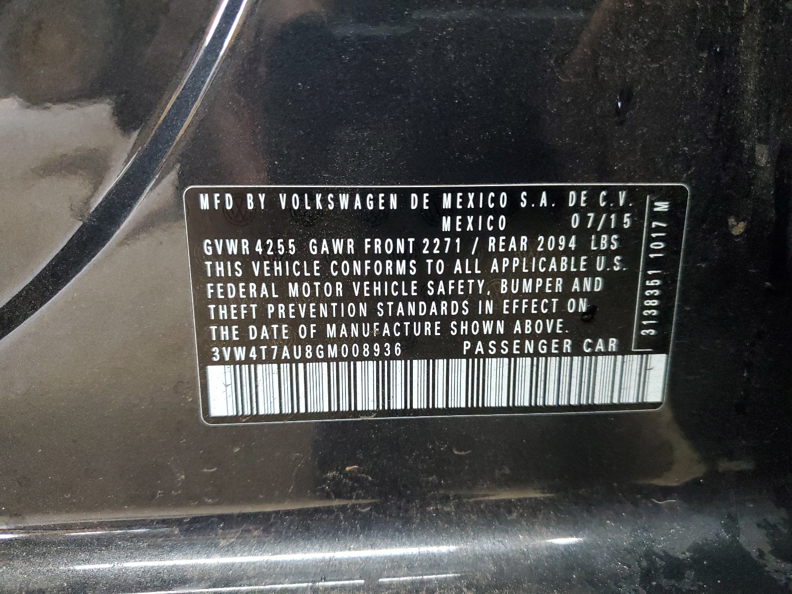 3VW4T7AU8GM008936 2016 Volkswagen Gti S/Se