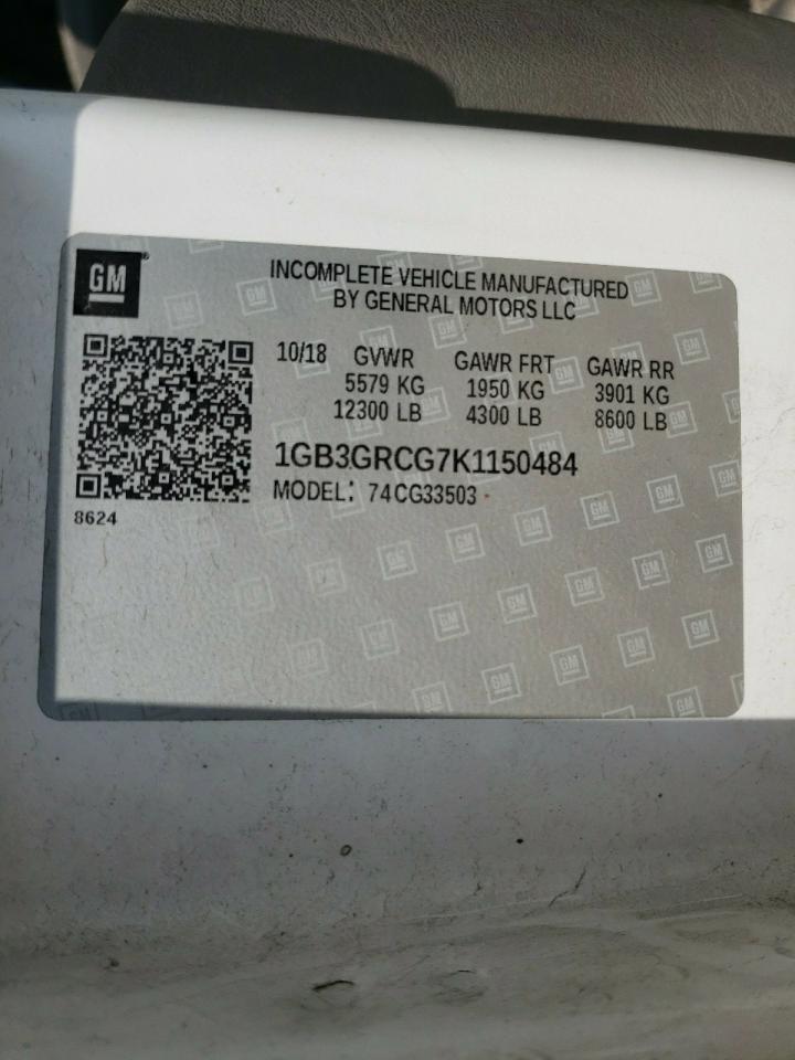 2019 Chevrolet Express G3500 VIN: 1GB3GRCG7K1150484 Lot: 63964024