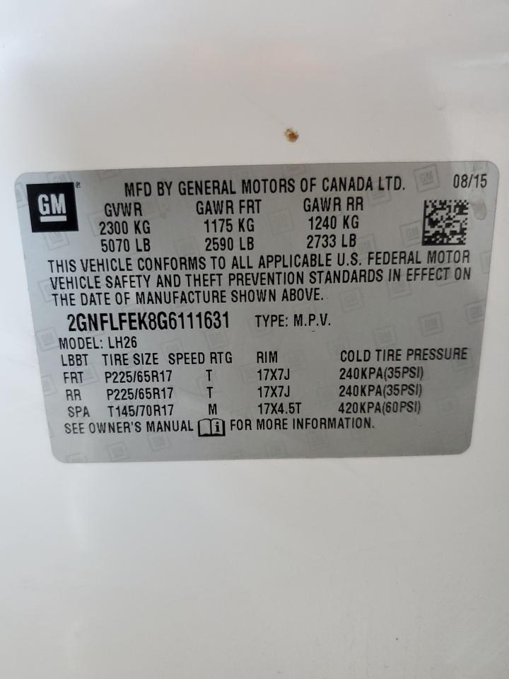 VIN 2GNFLFEK8G6111631 2016 CHEVROLET EQUINOX no.12