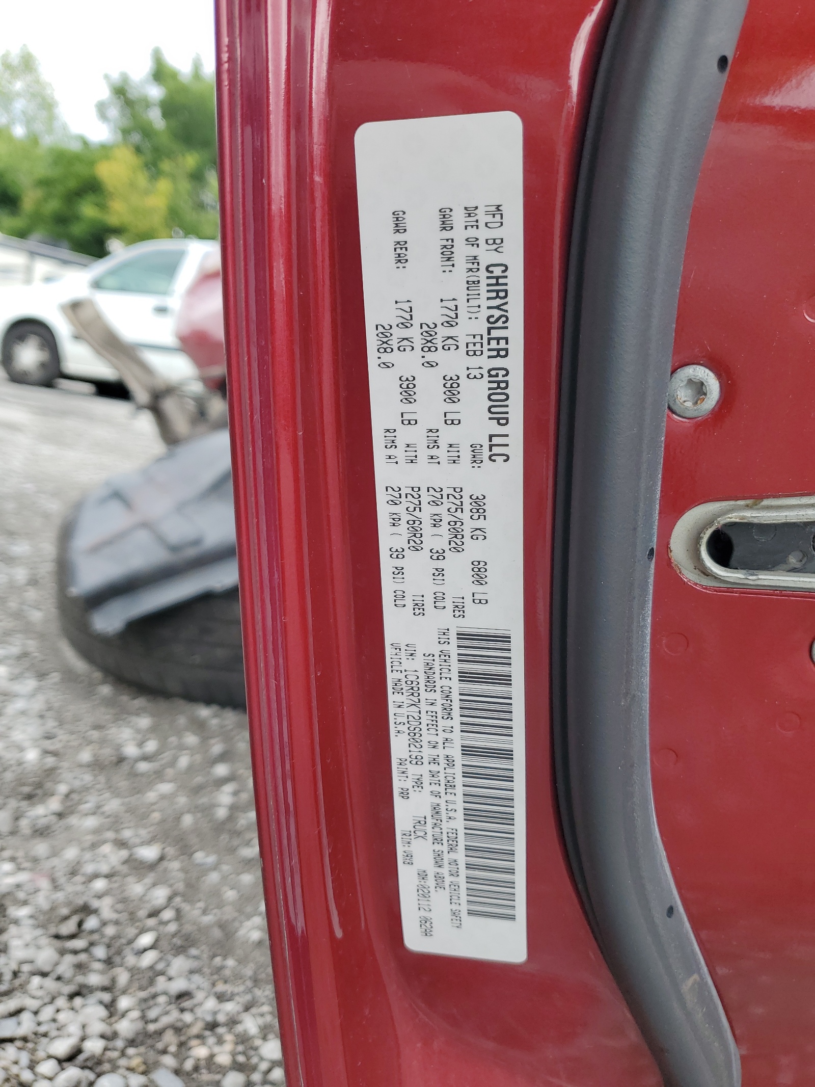 1C6RR7KT2DS602199 2013 Ram 1500 St