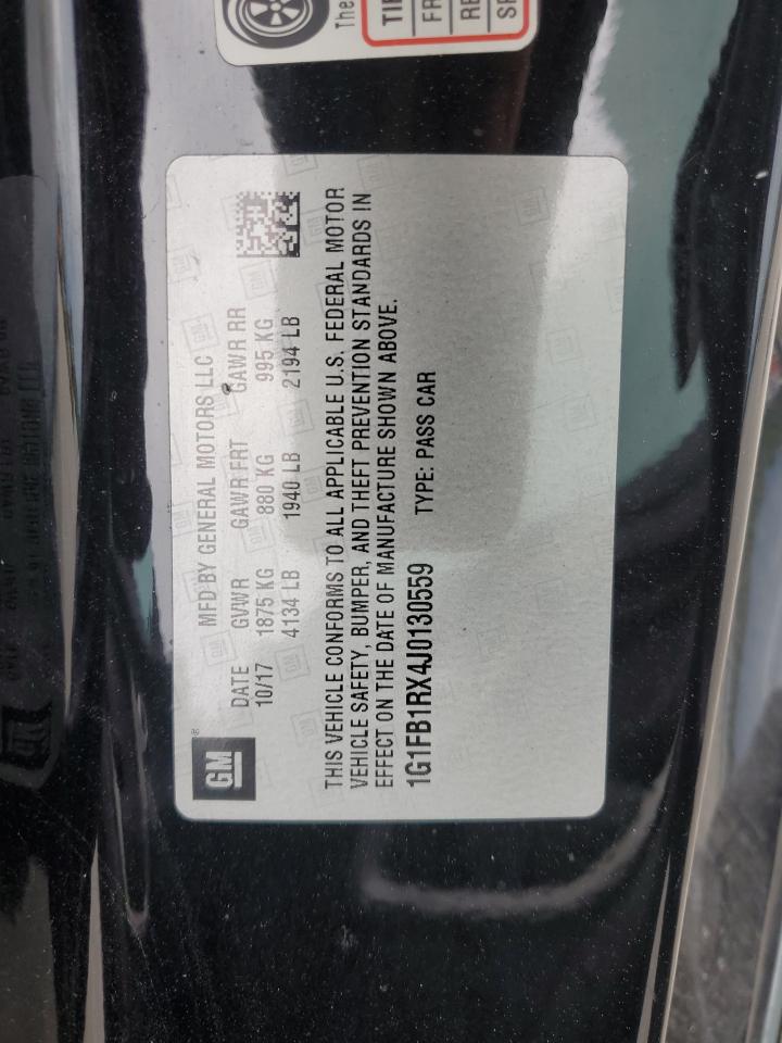 2018 Chevrolet Camaro Lt VIN: 1G1FB1RX4J0130559 Lot: 64685034