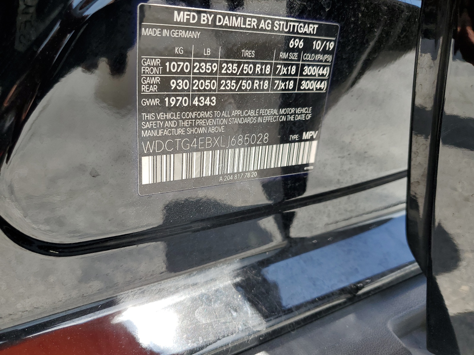 WDCTG4EBXLJ685028 2020 Mercedes-Benz Gla 250