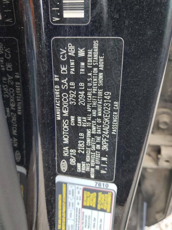 2019 Kia Forte Fe VIN: 3KPF24AD5KE023149 Lot: 64853384